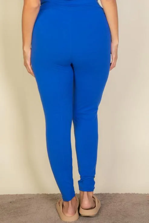 Plus Basic Solid Leggings