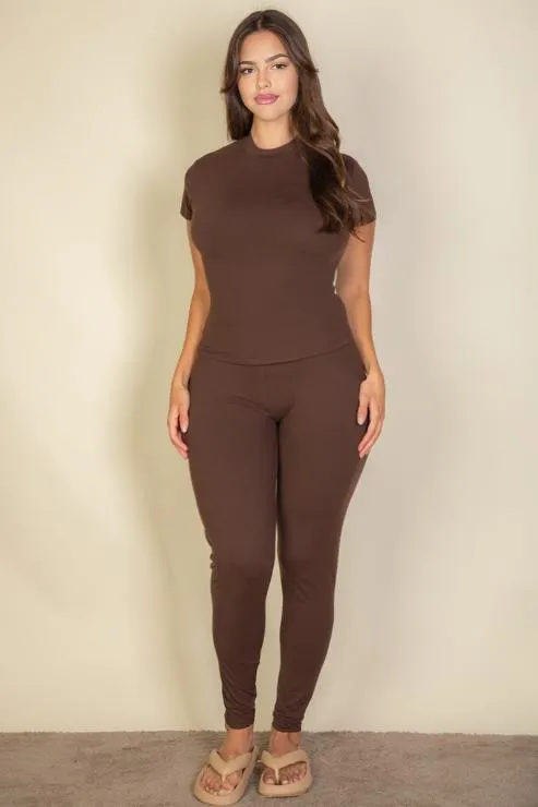 Plus Basic Solid Leggings