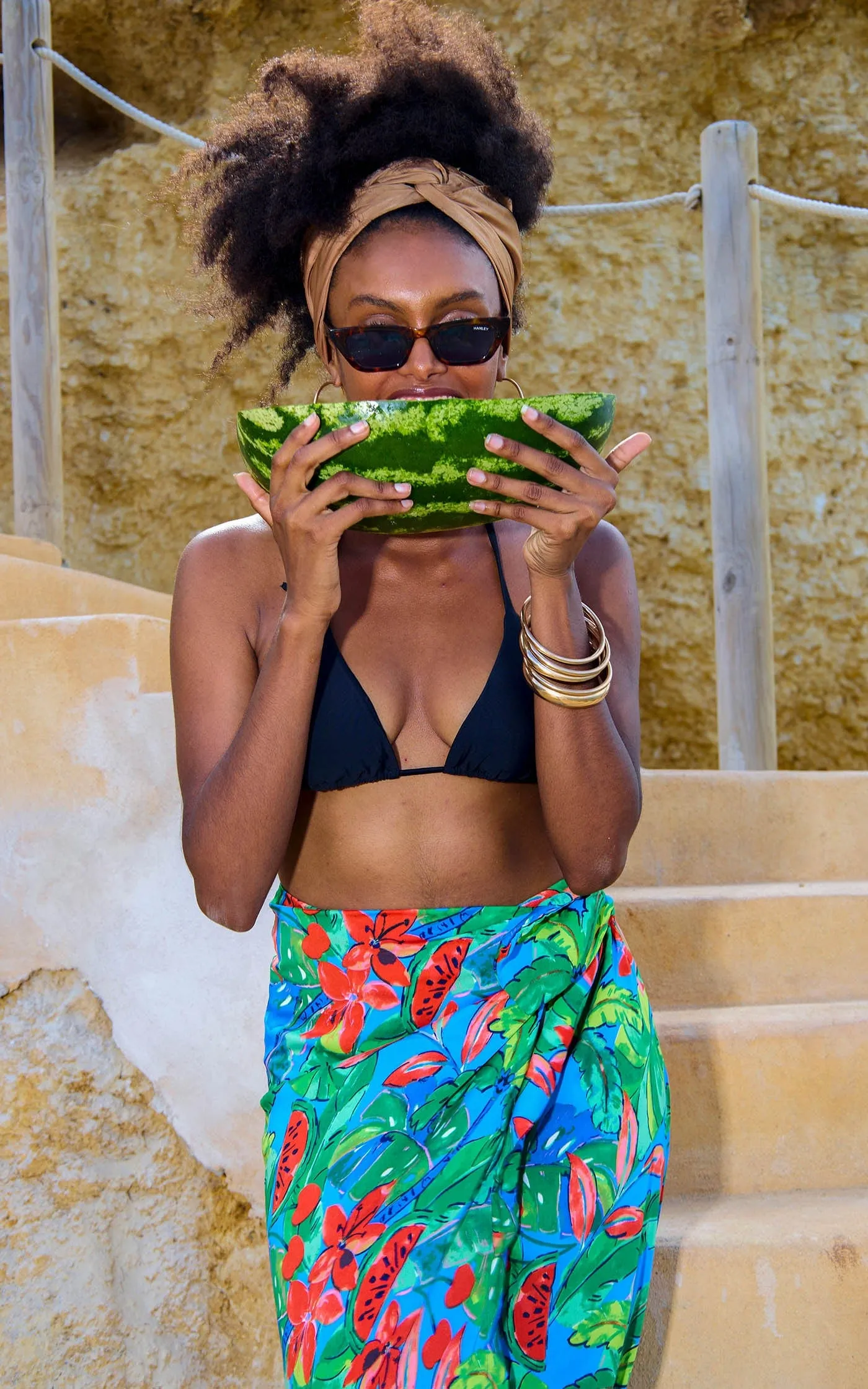 Rio Skirt in Tropic on Blue Watermelon