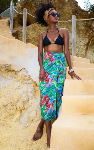 Rio Skirt in Tropic on Blue Watermelon