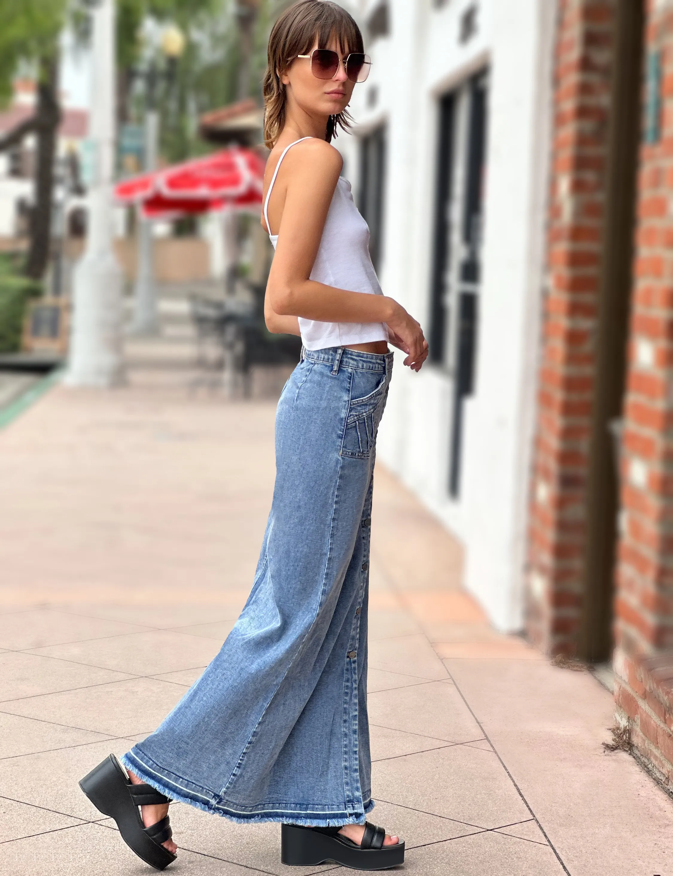 Royal Denim Maxi Skirt