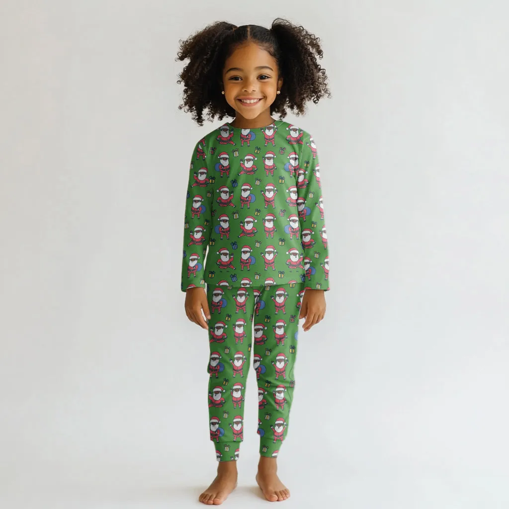 Santa Getting Jiggy Kids' Pajama Set