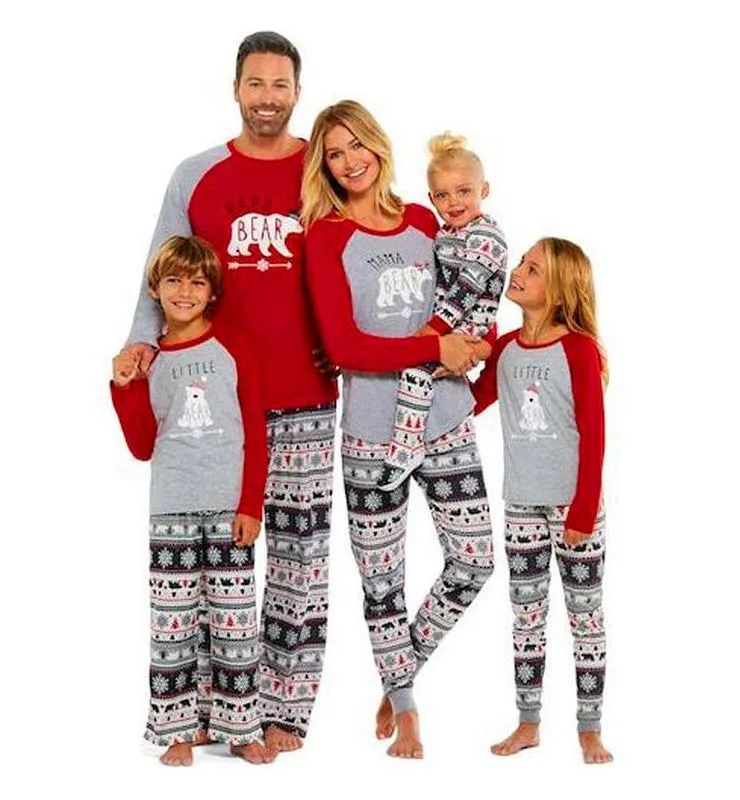 The Clean Room Christmas Family Matching PJs: Bear Family