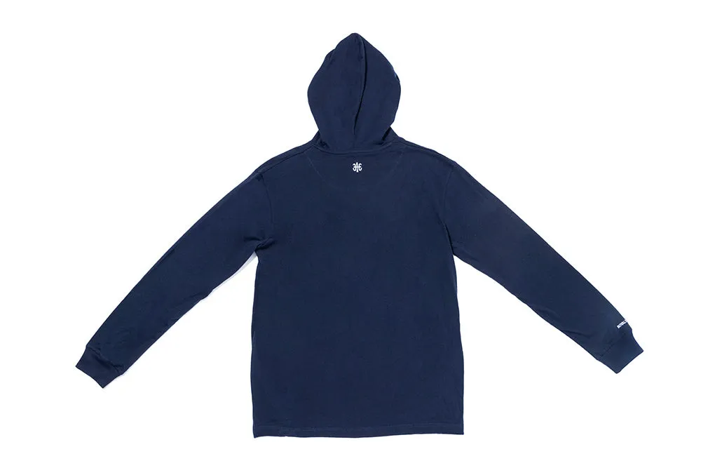 Unisex Lightweight Hoodie Navy Blue R36100-550