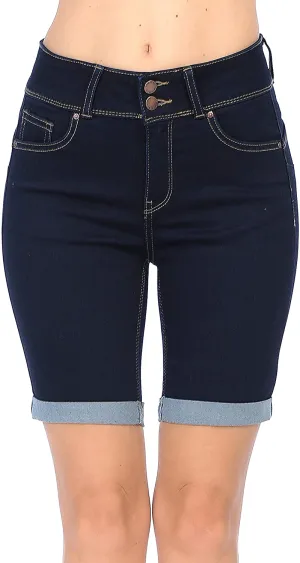 Wax Women's Push-Up High-Rise Basic Bermuda Shorts