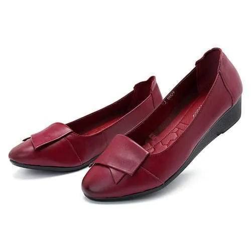 Women Comfortable Soft Leather Flats Loafers