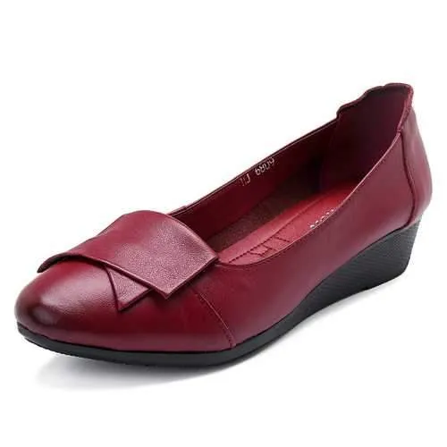 Women Comfortable Soft Leather Flats Loafers