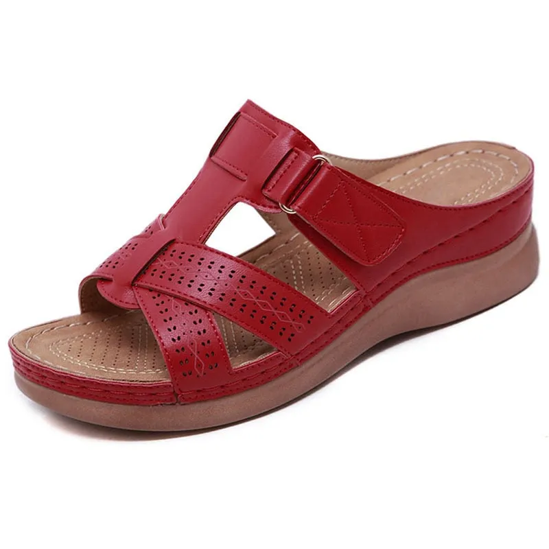 Women Open Toe Orthopaedic Vintage Wedge Sandals