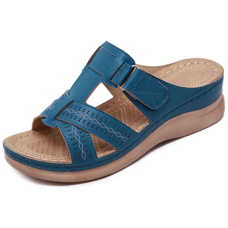 Women Open Toe Orthopaedic Vintage Wedge Sandals