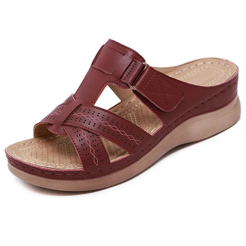 Women Open Toe Orthopaedic Vintage Wedge Sandals