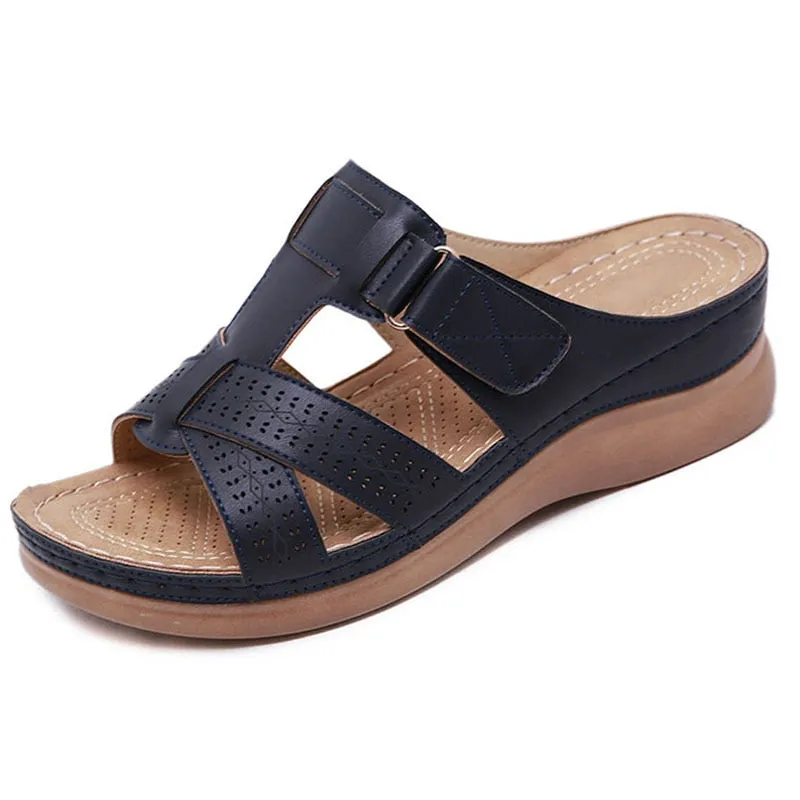 Women Open Toe Orthopaedic Vintage Wedge Sandals