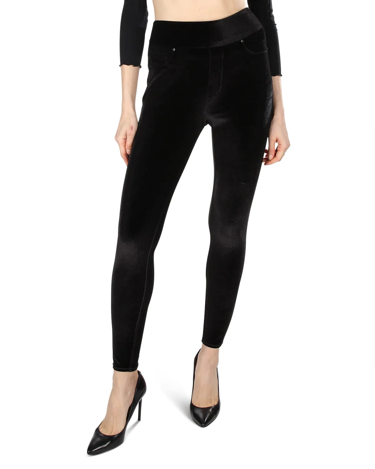 Women's Velvet High-Waist Shaping Leggings