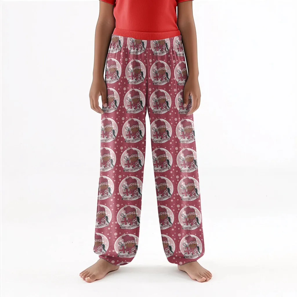 You Snow Girl Coral Fleece Pajama Pants (8-15Y)